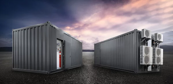 Outdoor-Rechenzentrum DC IT Container 2-Seiten-Ansicht