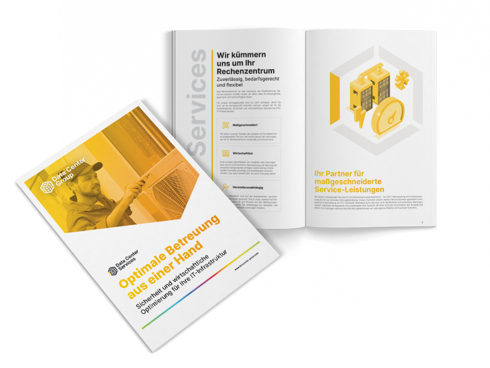 Cover der Data Center Group Services Broschüre